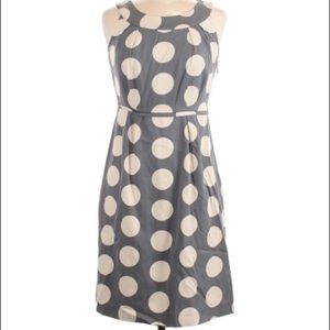 ANTHROPOLOGIE BODEN Polka Dot Dress (navy/gray)